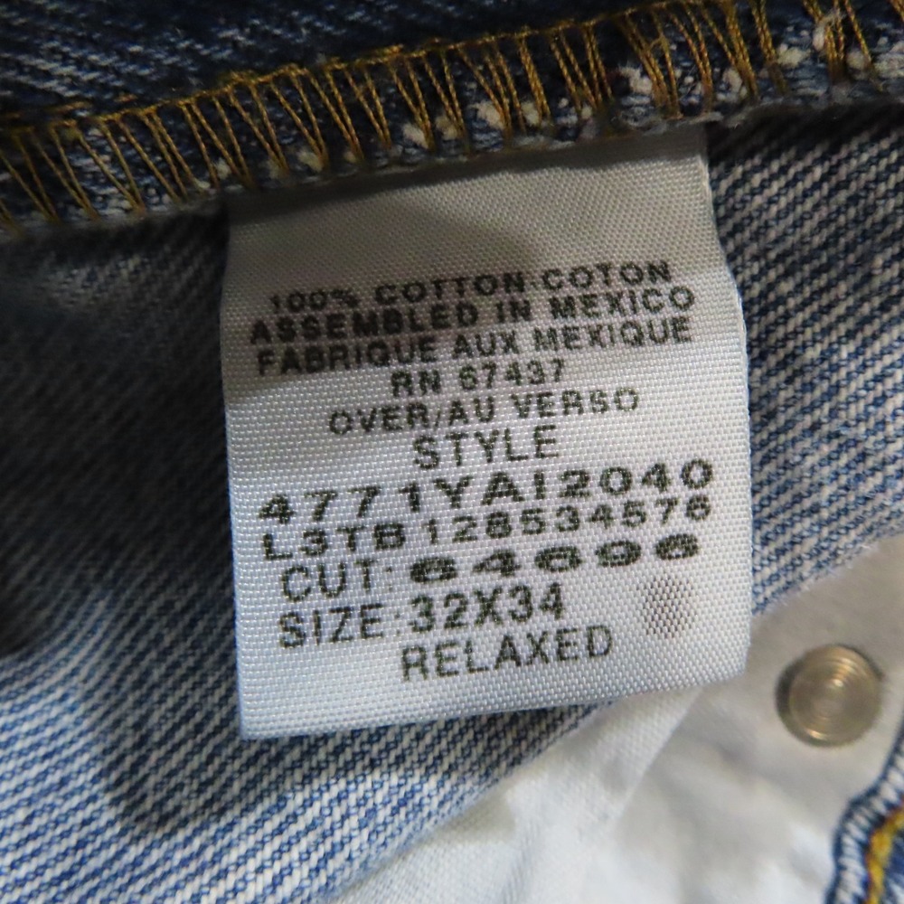 Vintage Polo Ralph Lauren USA Flag Relaxed Jeans 32x34 Light Wash 90s Y2K - Picture 11 of 12